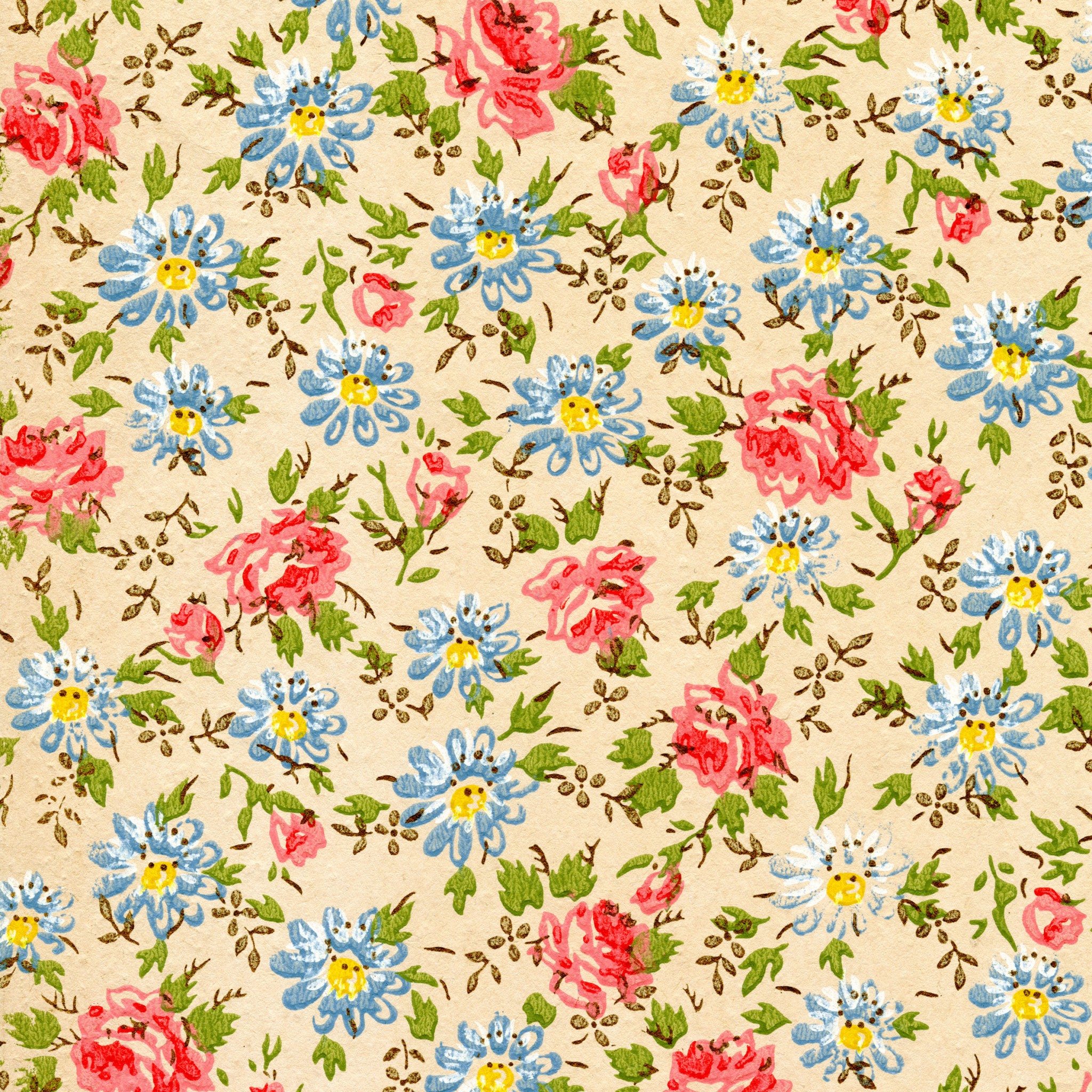 Vintage Blumentapete Muster Geschenkpapier Blumendesign Textil Design 121123 Wallpaperuse