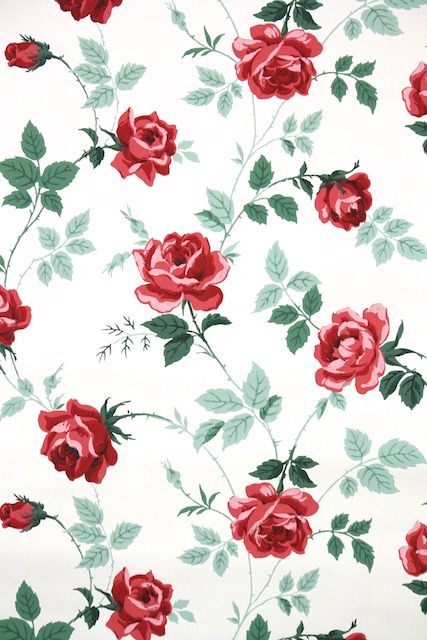 vintage blumentapete,rot,muster,blume,pflanze,blumendesign