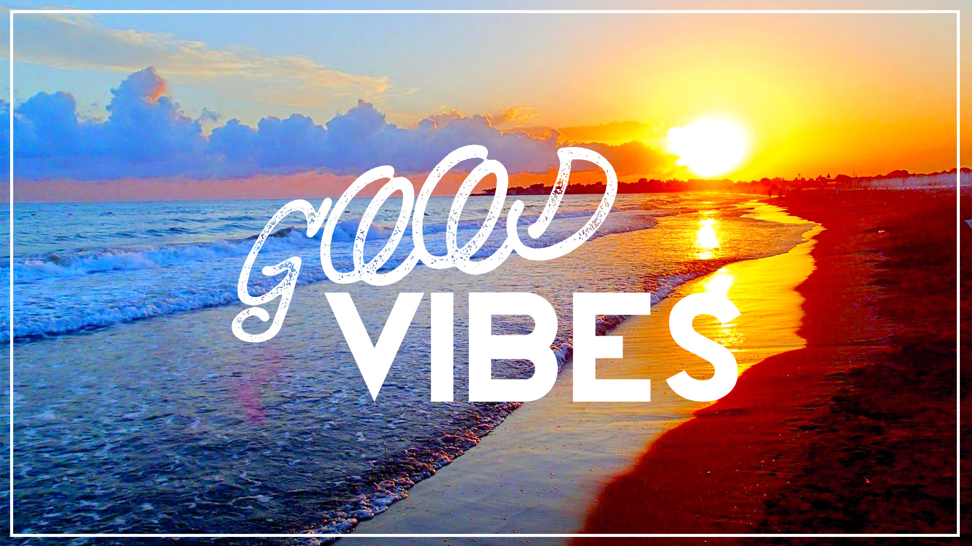 good vibes wallpaper,sky,horizon,ocean,sea,morning