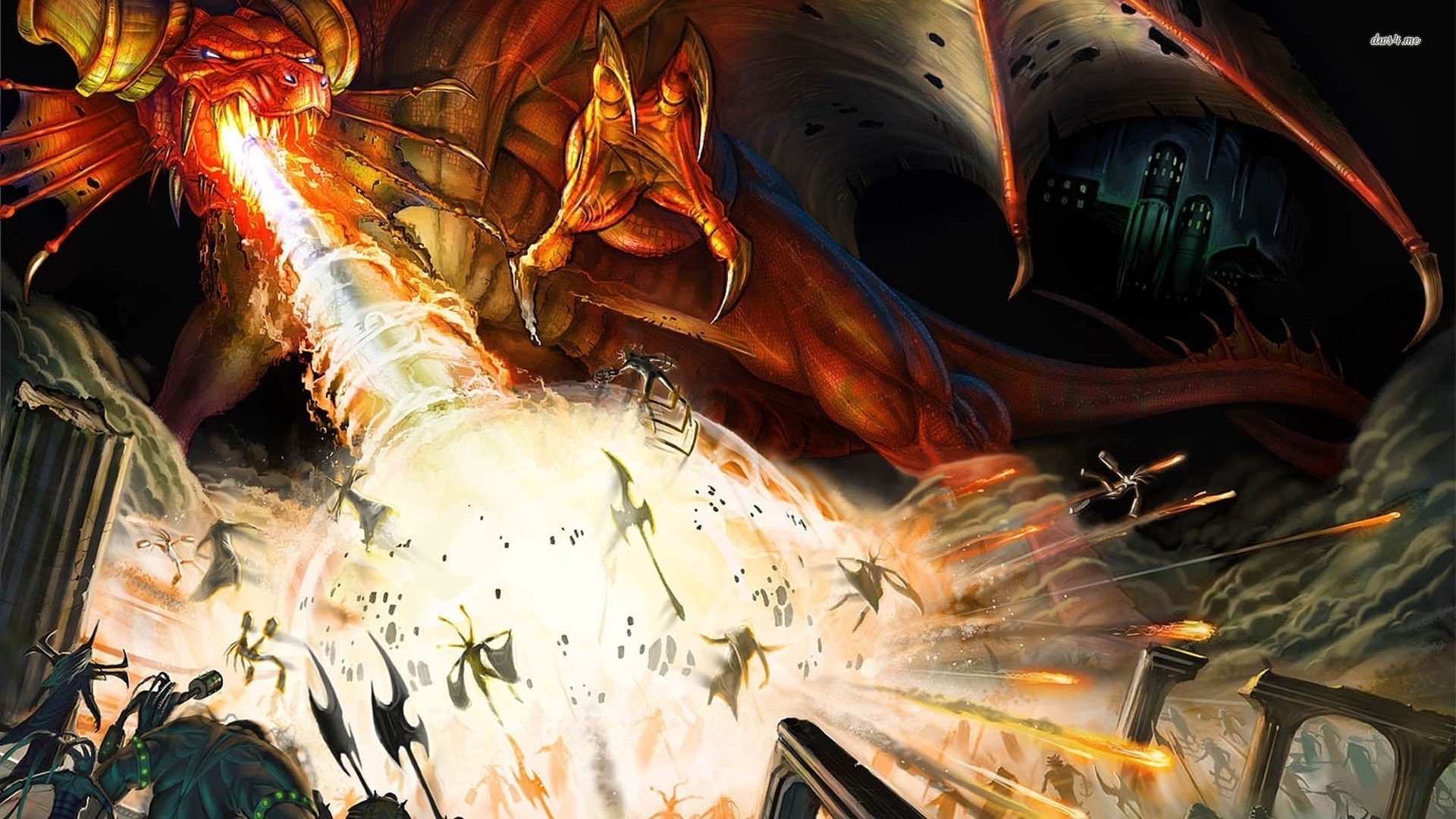 dungeons and dragons wallpaper,cg artwork,flame,fictional character,pc game,dragon
