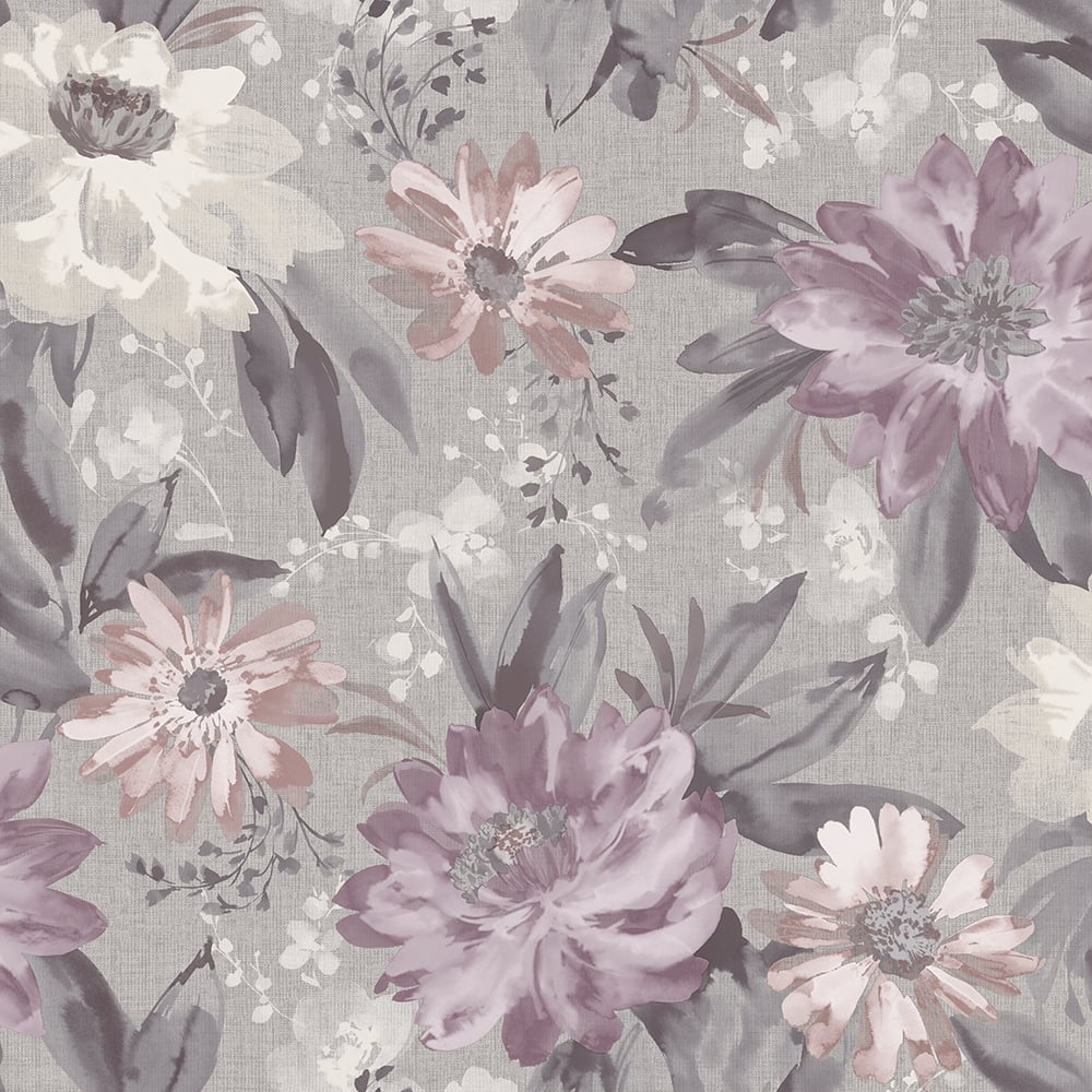 grey floral wallpaper,lilac,pattern,flower,plant,petal