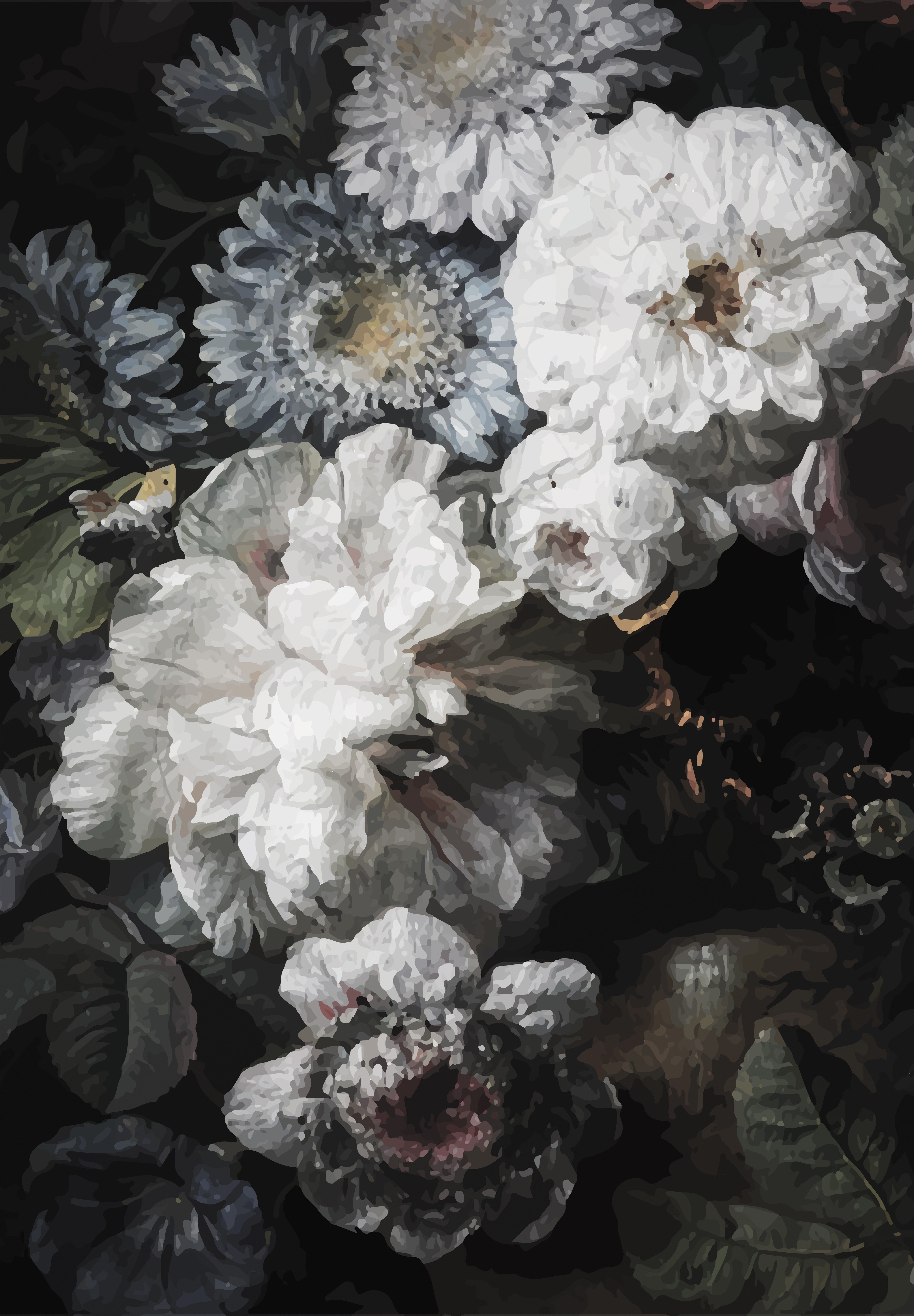 papier peint à fleurs foncé,fleur,pétale,nature morte,plante,photographie de nature morte