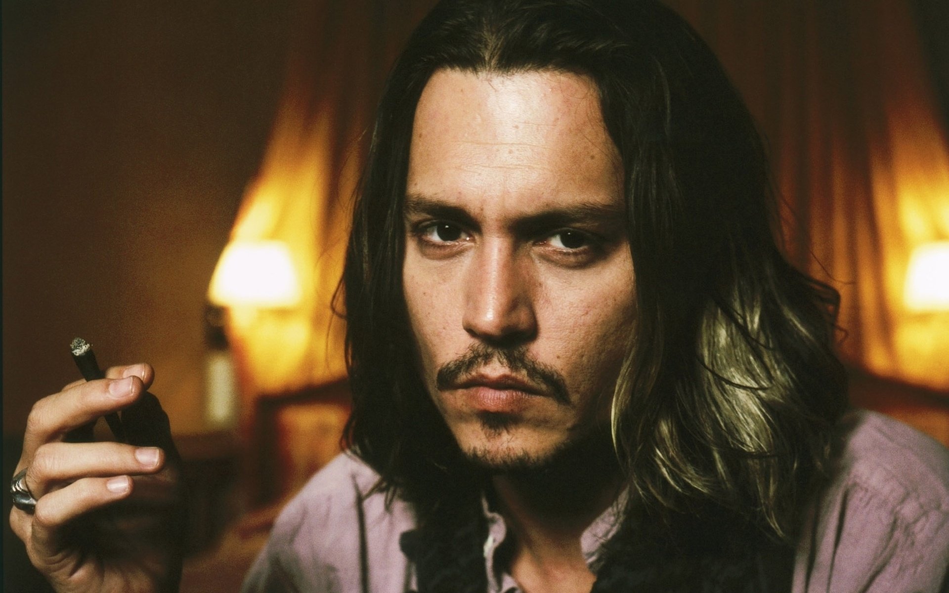 papier peint johnny depp,cheveux,barbe,coiffure,moustache,humain