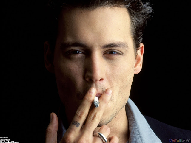 johnny depp wallpaper,face,nose,lip,smoking,chin