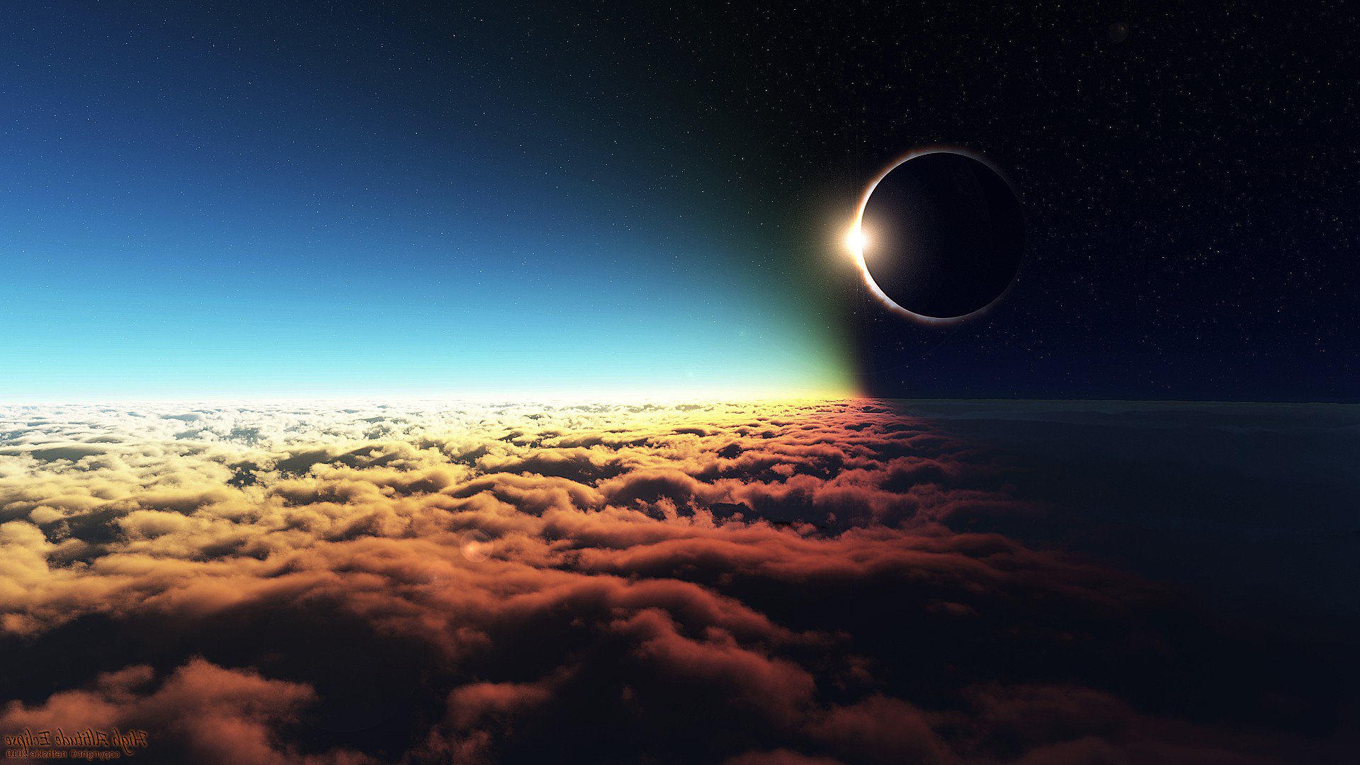 eclipse wallpaper,himmel,atmosphäre,astronomisches objekt,horizont,weltraum