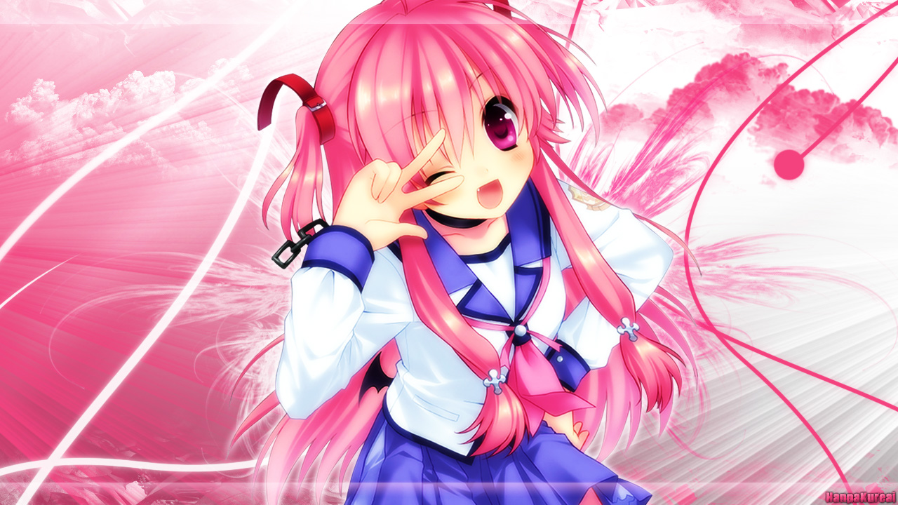 kawaii anime wallpaper,anime,cartoon,cg artwork,pink,long hair