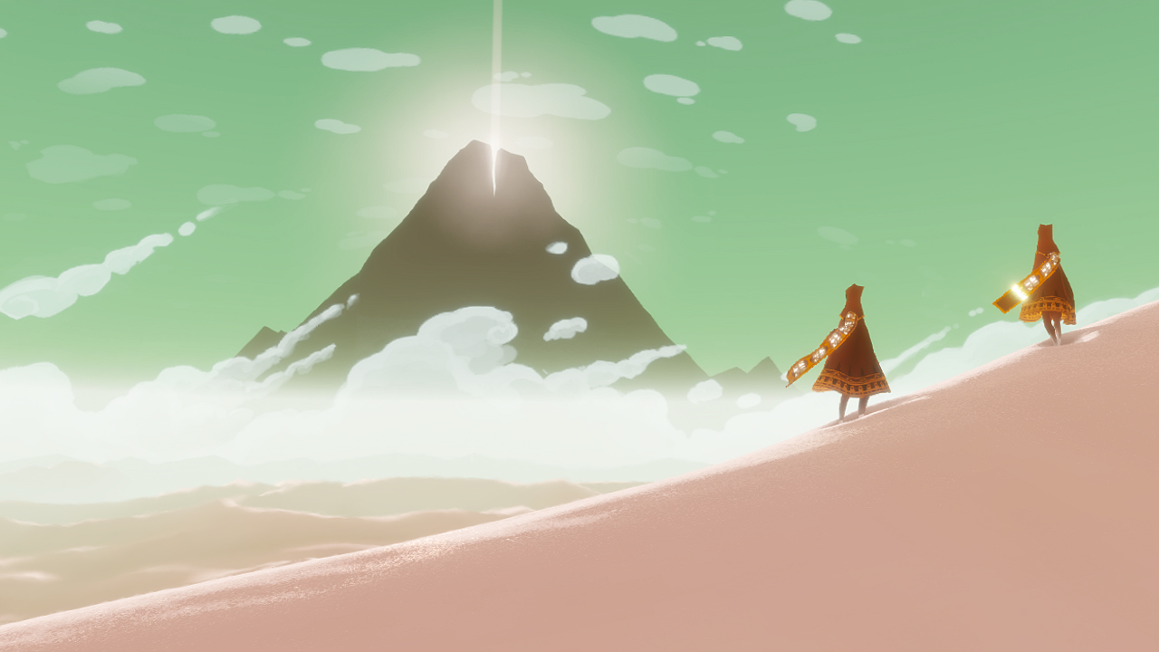 journey wallpaper,illustration,sky,landscape,animation,desert