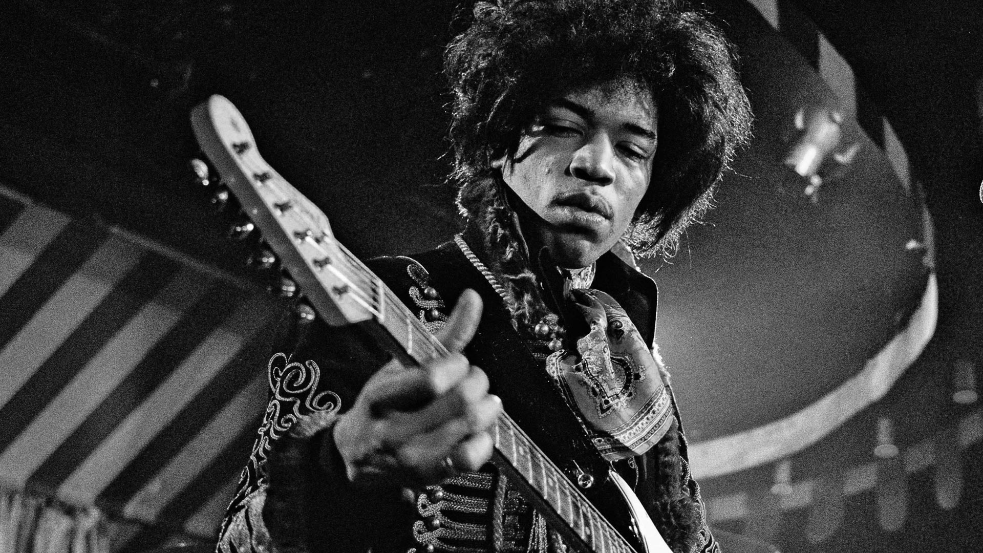 sfondo di jimi hendrix,chitarrista,musicista,strumento musicale,musica,strumenti a corda pizzicati