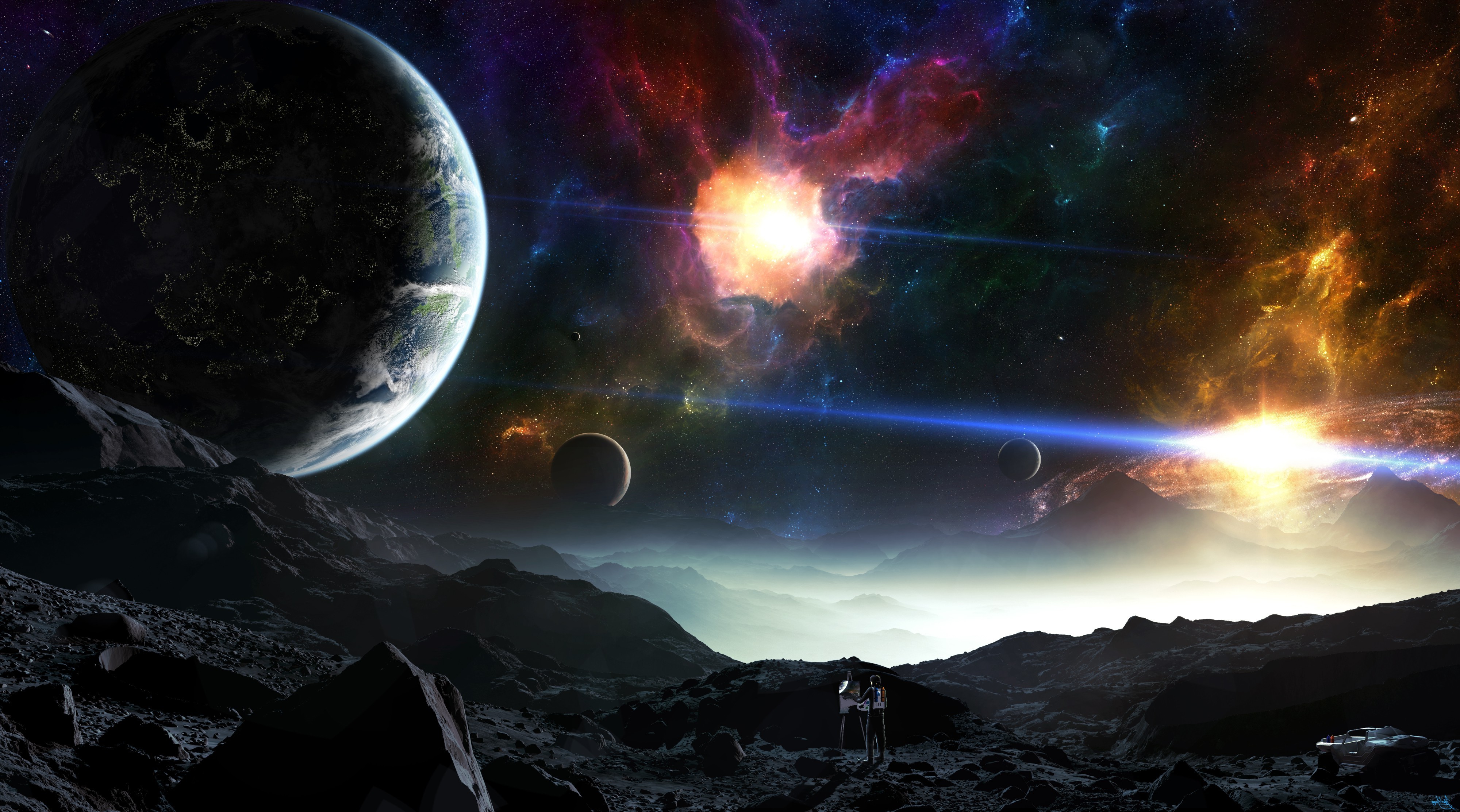 artwork wallpaper,outer space,universe,sky,atmosphere,astronomical object