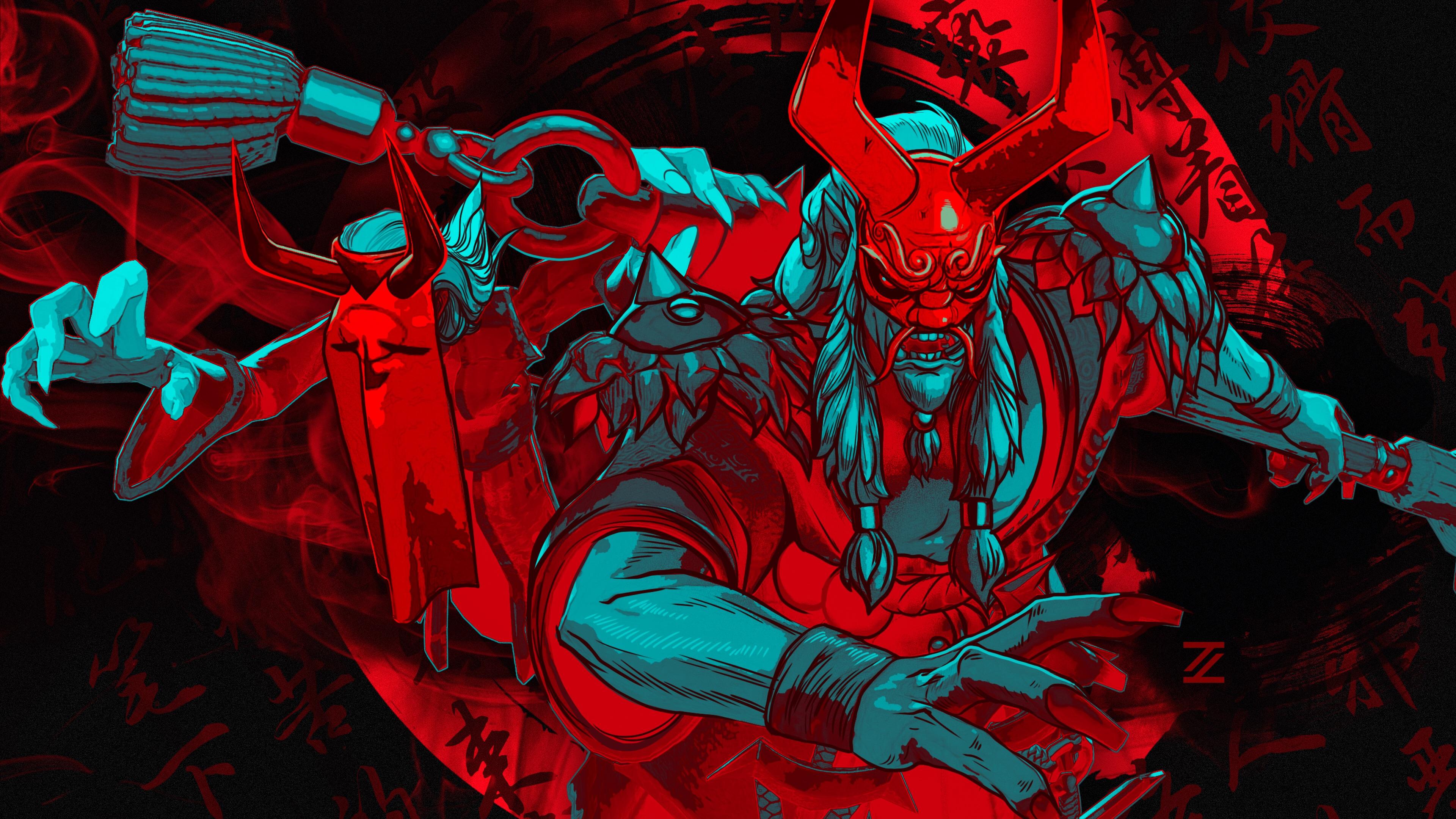 artwork wallpaper,red,fictional character,illustration,demon,superhero