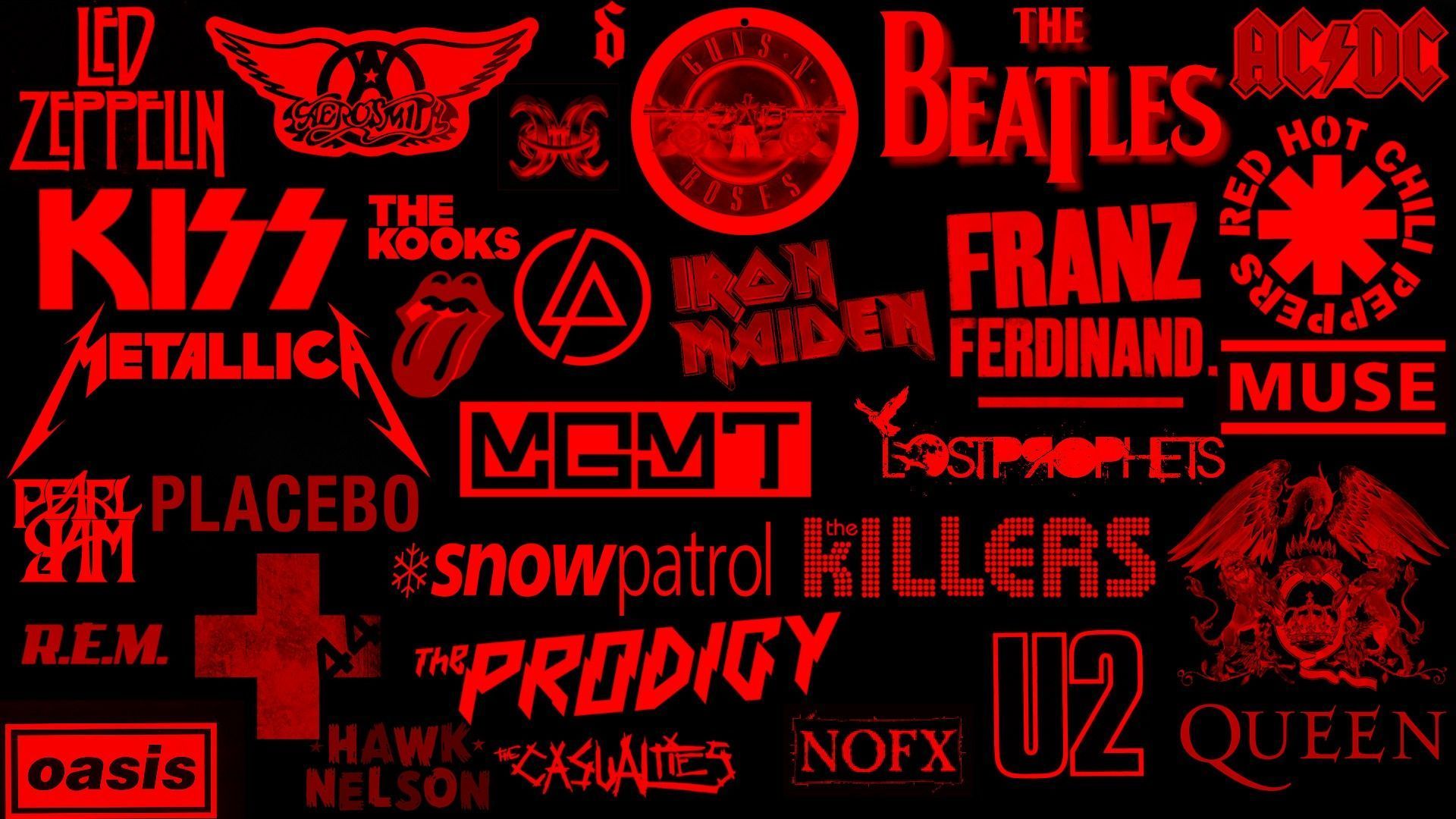 sfondi rock band,font,testo,rosso,grafica