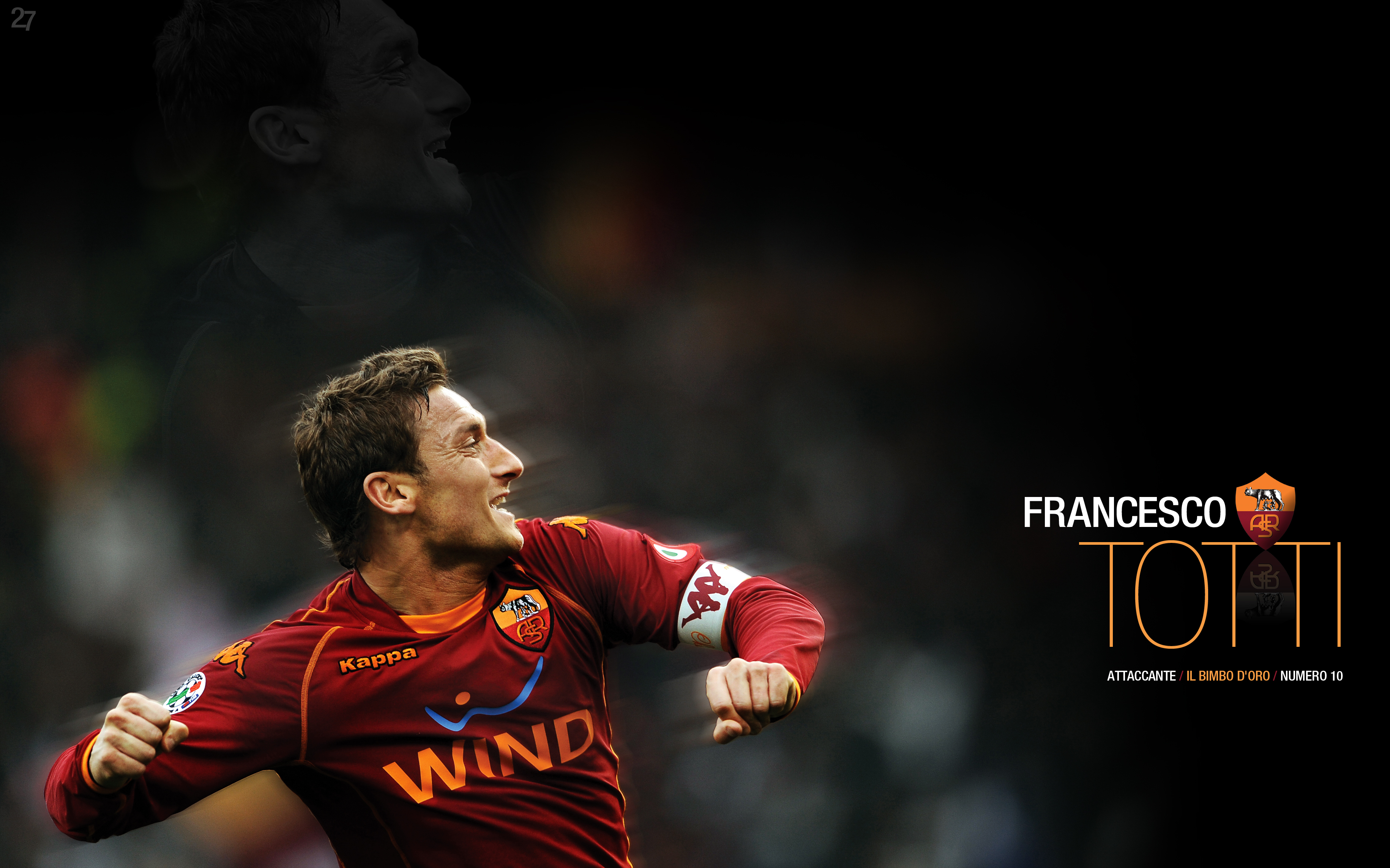 totti wallpaper,football player,player,soccer player,sports equipment,team sport