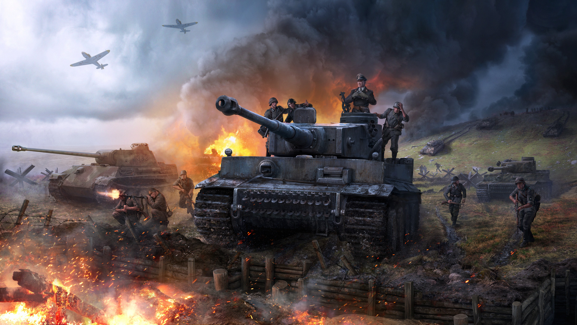 ww2 wallpaper,combat vehicle,strategy video game,tank,pc game,vehicle