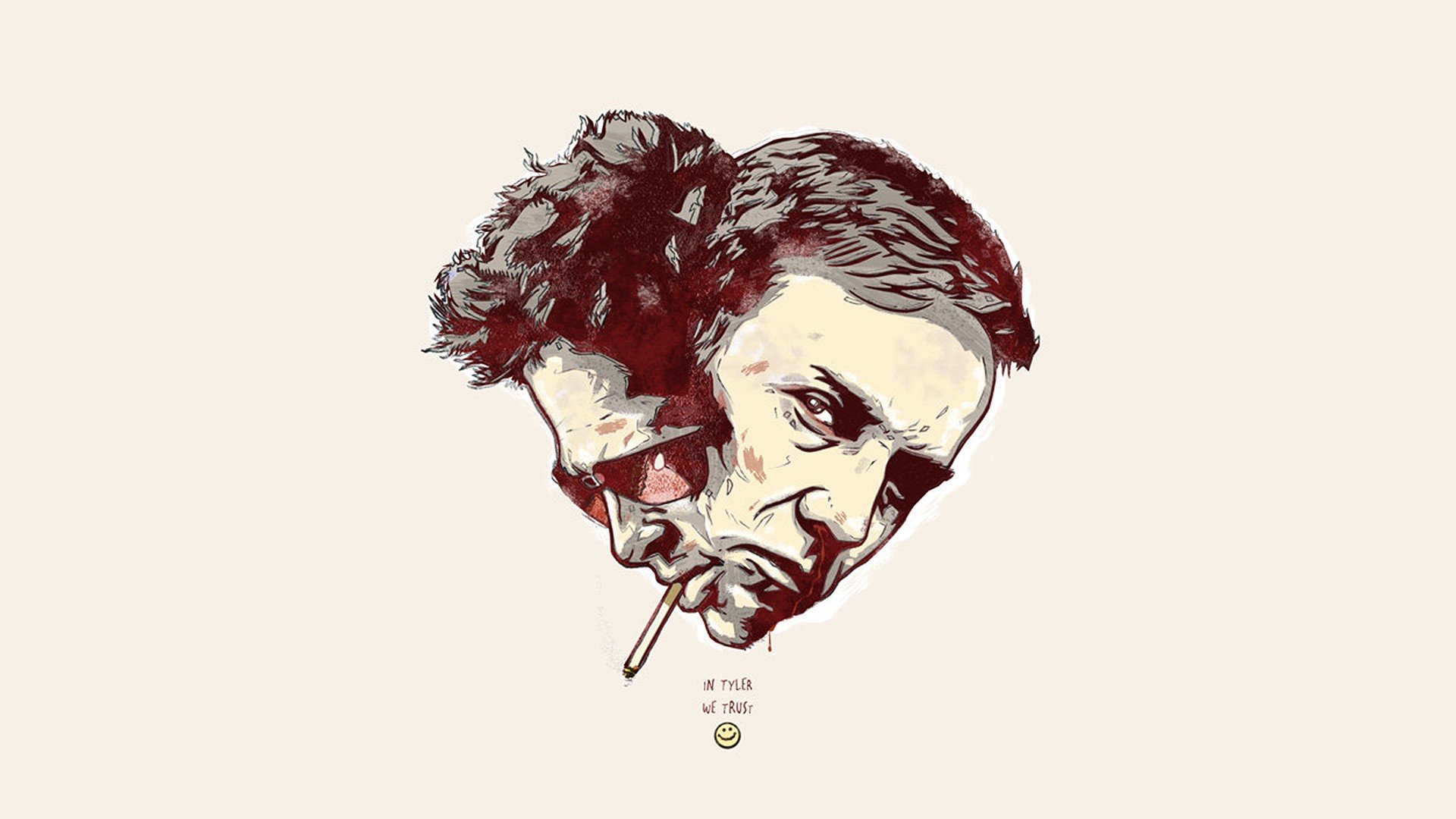 carta da parati del fight club,viso,testa,illustrazione,fronte,arte