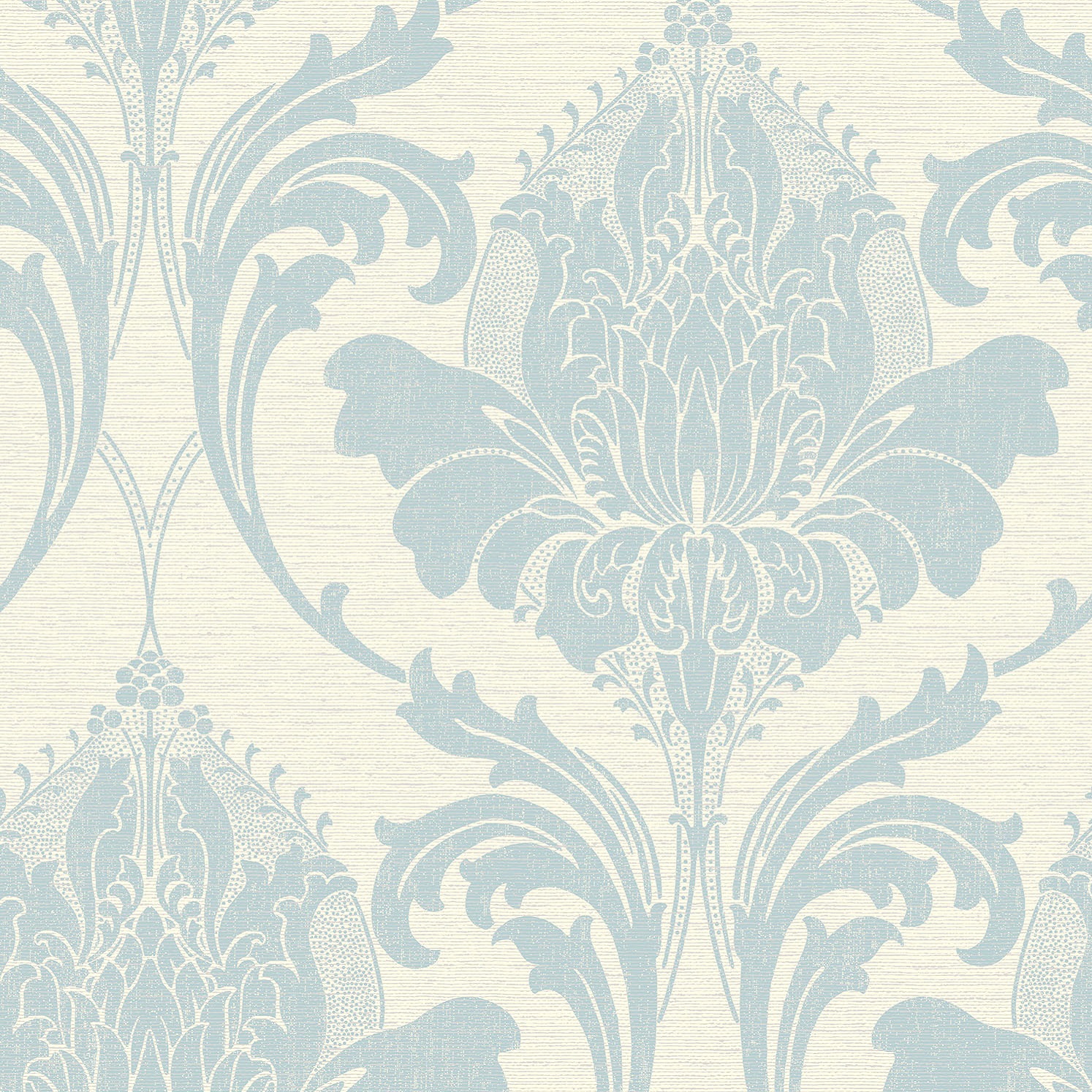 Crown Duck Egg Damask Wallpaper M1157 Damask Silk Duck Egg Blue