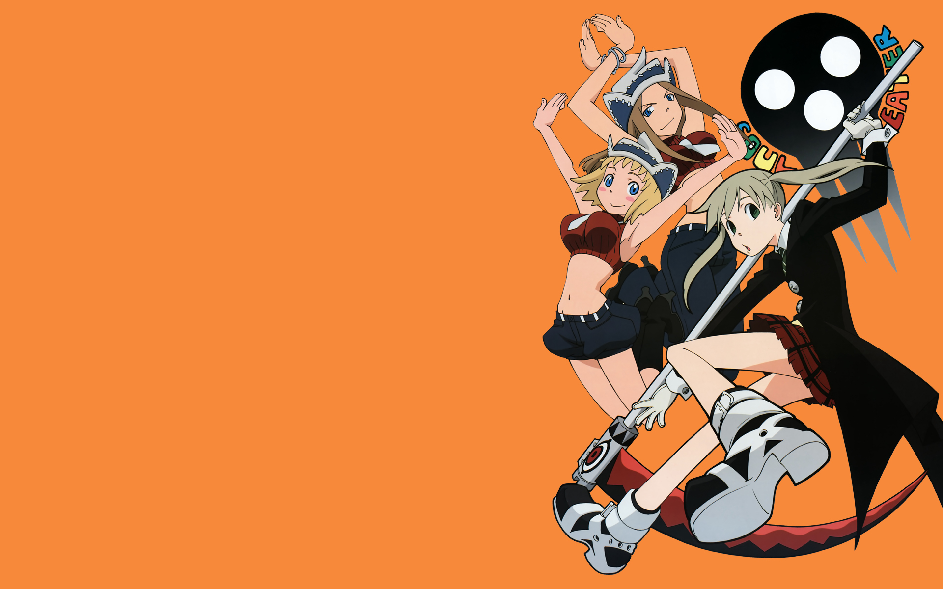 soul eater wallpaper,cartoon,animated cartoon,orange,anime,fictional character