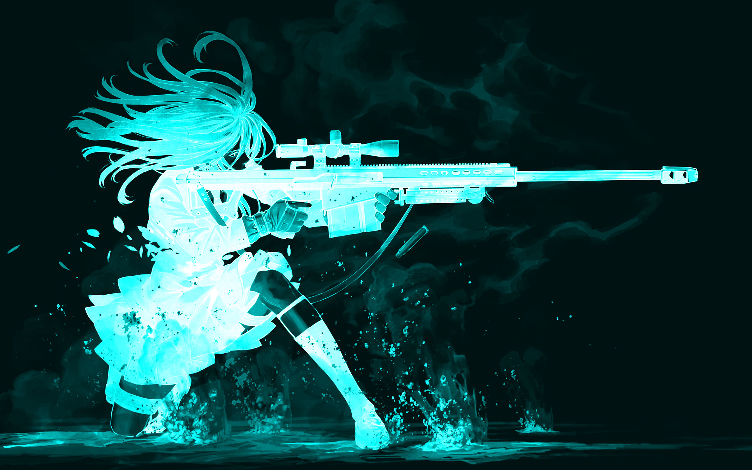 anime wallpaper und hintergründe,gewehr,erfundener charakter,spiele,schießen