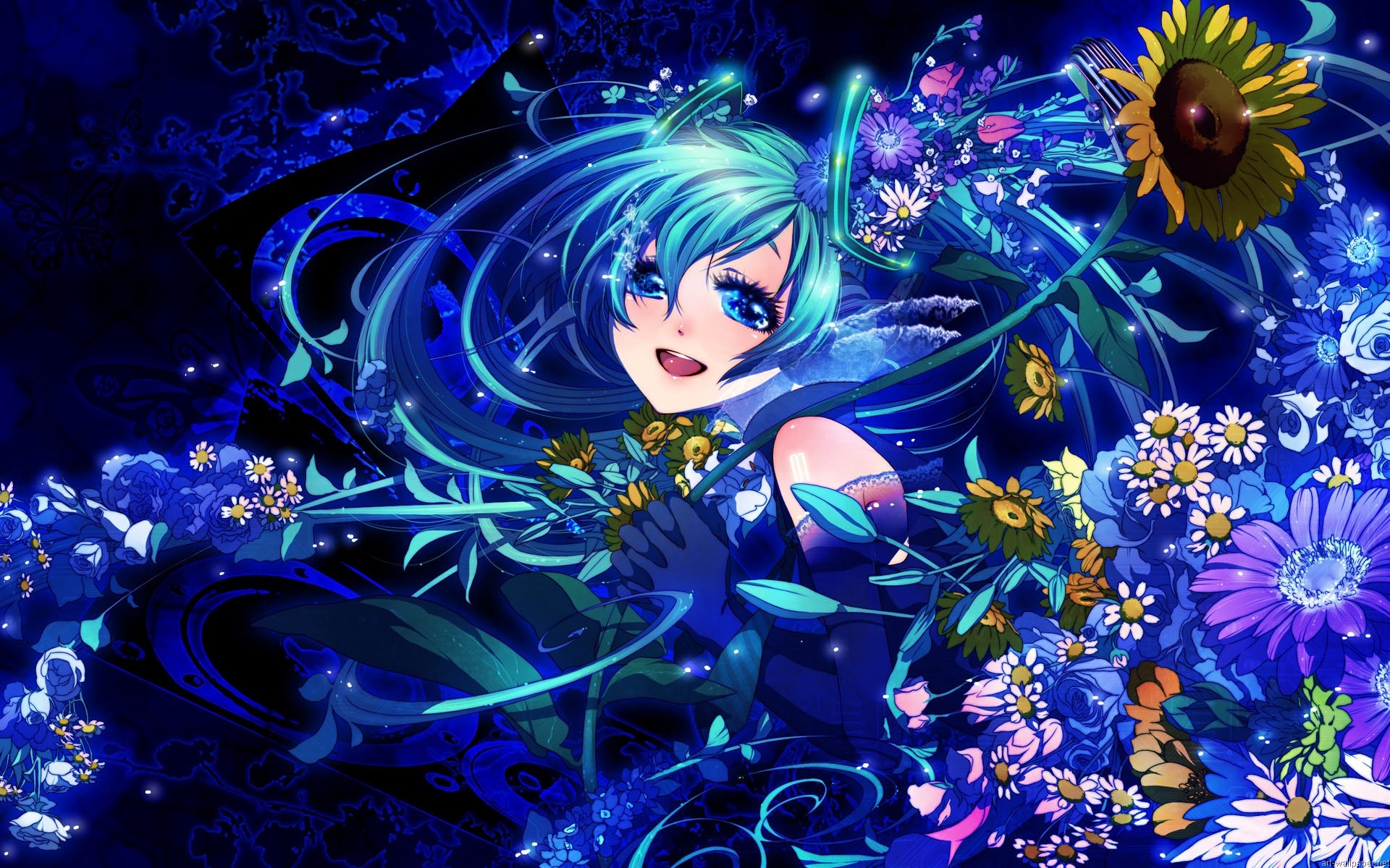 anime wallpapers and backgrounds,cg artwork,anime,blue,cartoon,sky
