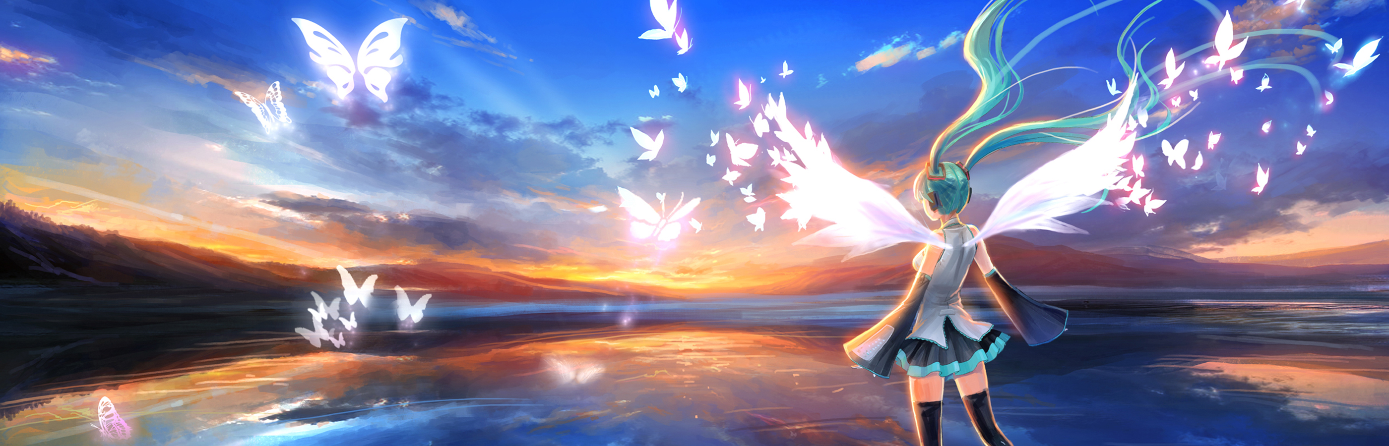 anime wallpapers and backgrounds,sky,cg artwork,anime,calm,fictional character