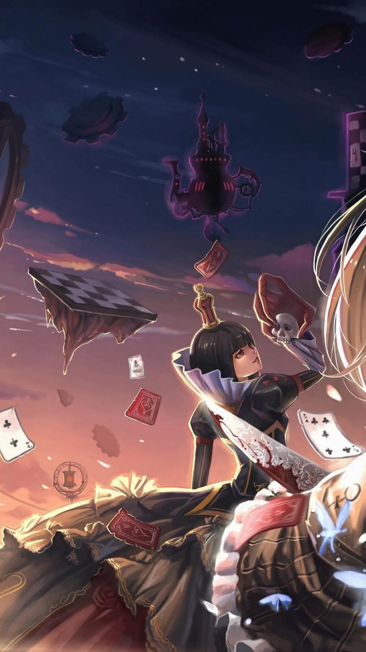 alice im wunderland tapete,cg kunstwerk,erfundener charakter,illustration,anime,spiele