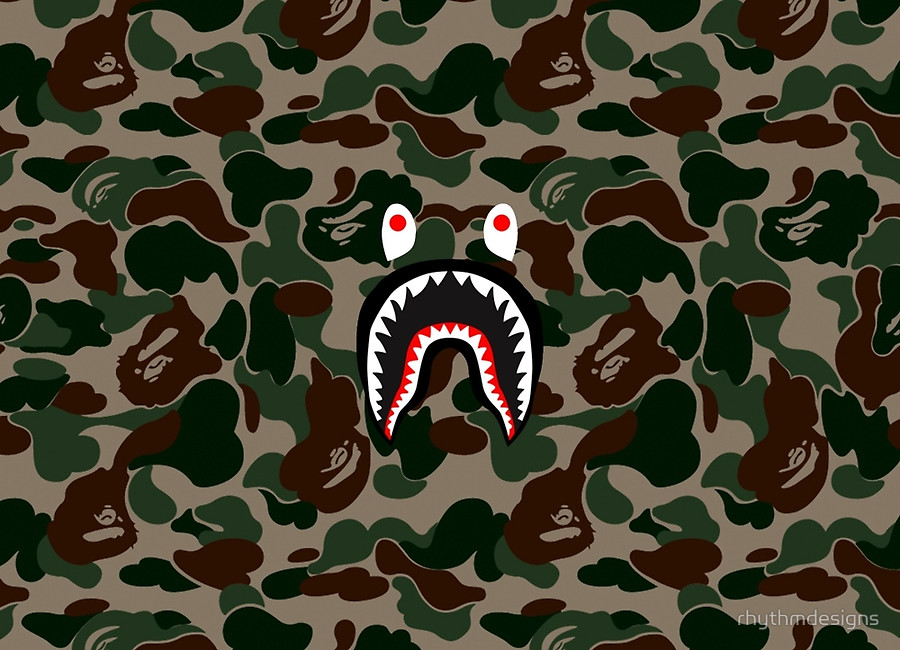 bape shark wallpaper,military camouflage,pattern,camouflage,illustration,design