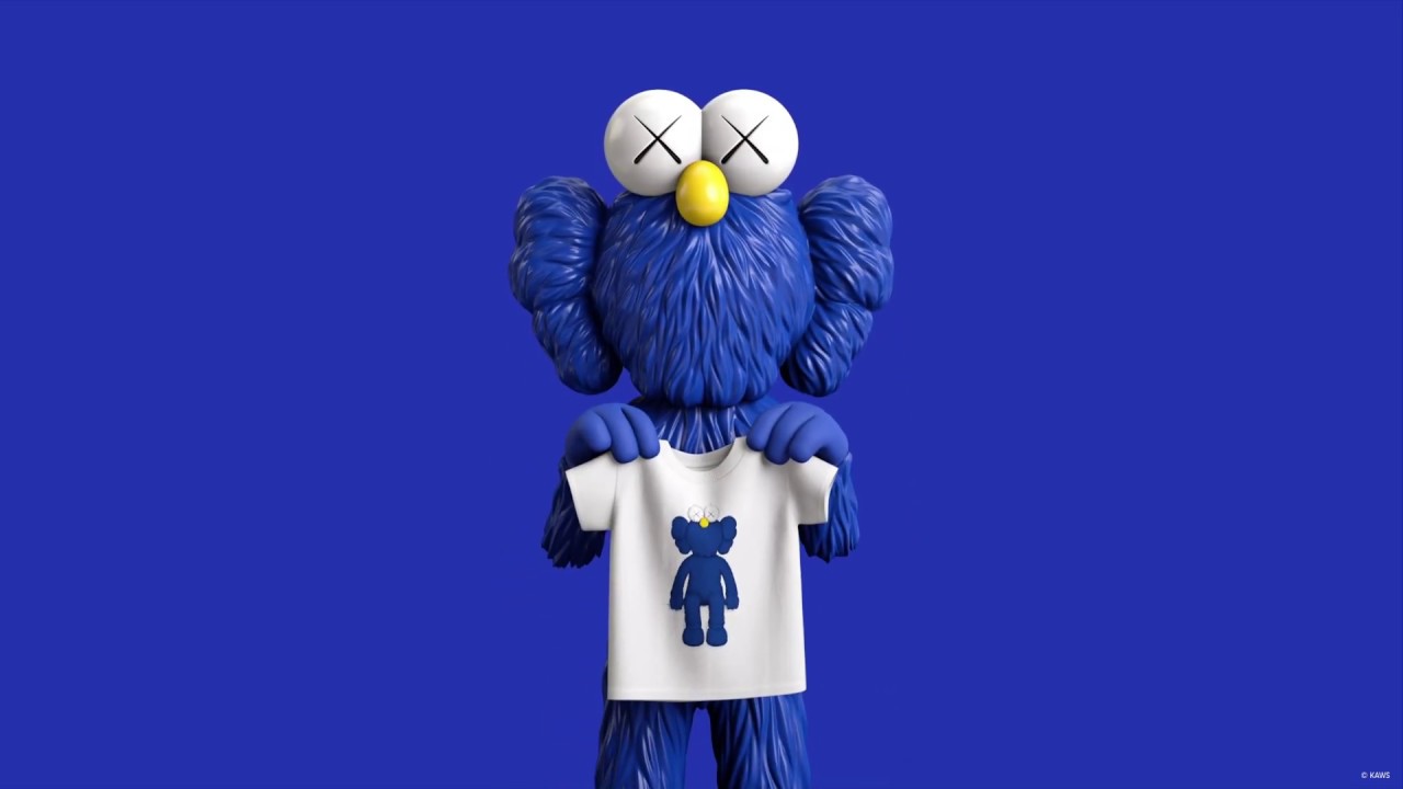 fond d'écran kaws,bleu cobalt,bleu,oiseau de proie,oiseau,aigle