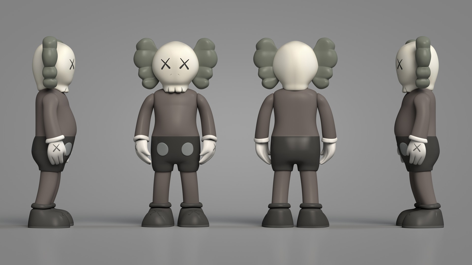 carta da parati di kaws,giocattolo,cartone animato,modellazione 3d,figurina,animazione