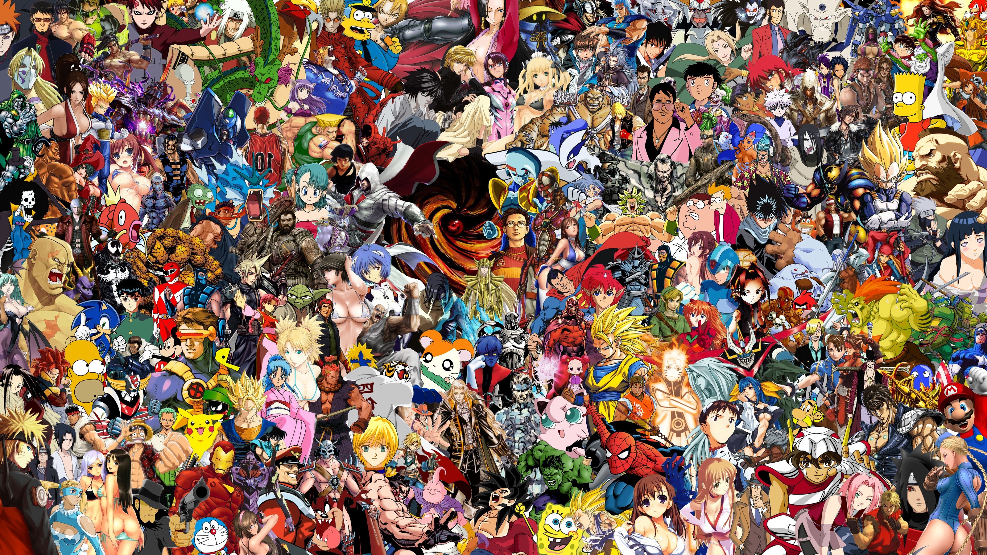 すべてのアニメの壁紙,人,群集,アート,アニメ,コラージュ