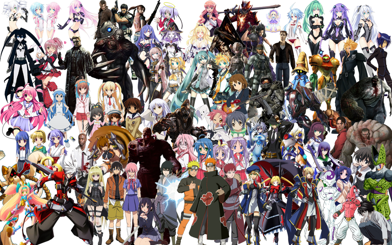 alle anime wallpaper,collage,animierter cartoon,anime,kunst,karikatur