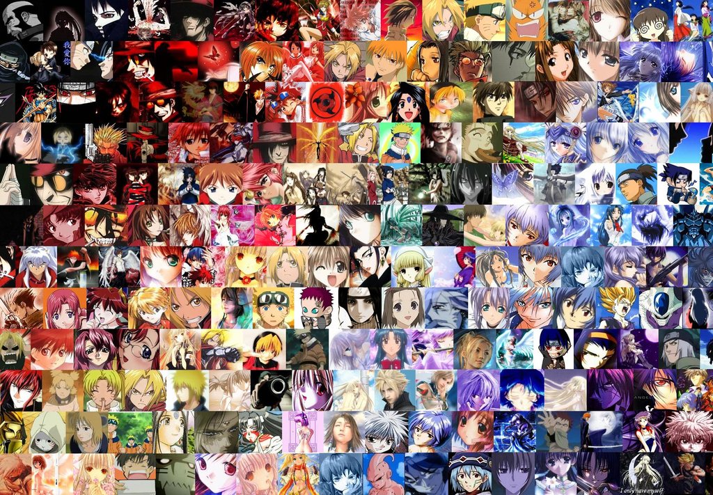 alle anime wallpaper,collage,kunst,fotomontage,fotografie,sammlung