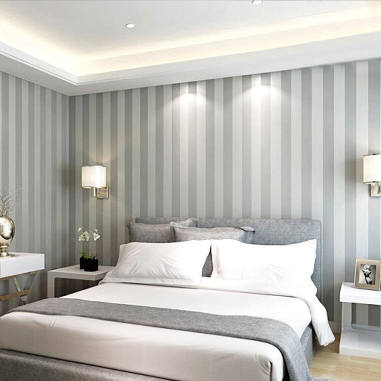 Silver Striped Wallpaper Bedroom WallpaperUse