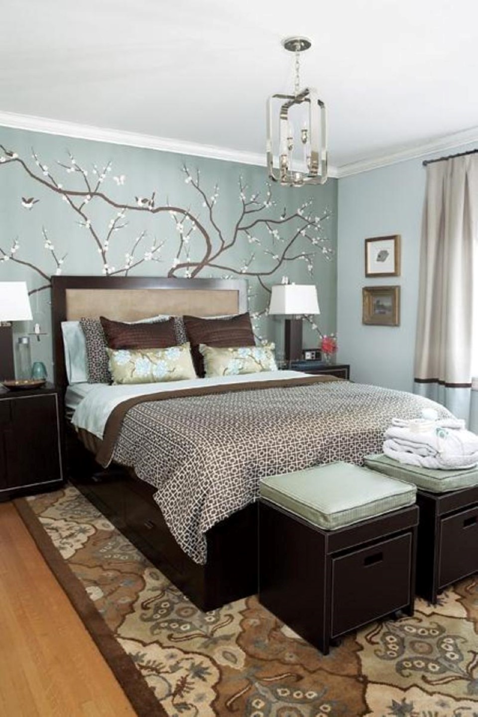 Duck Egg Blue And Black Bedroom Ideas WallpaperUse