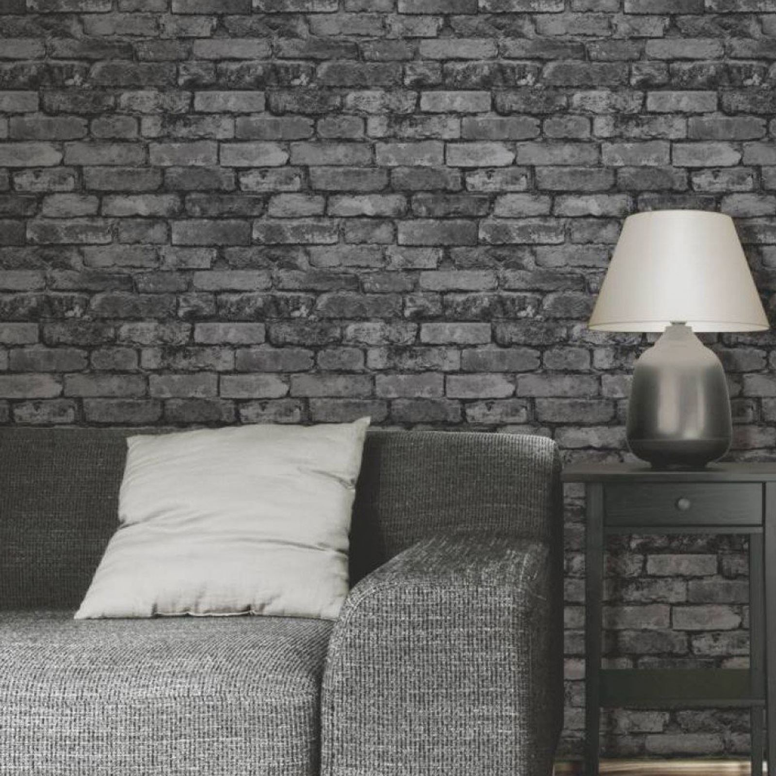 grey wallpaper bedroom,wall,brick,wallpaper,room,lighting