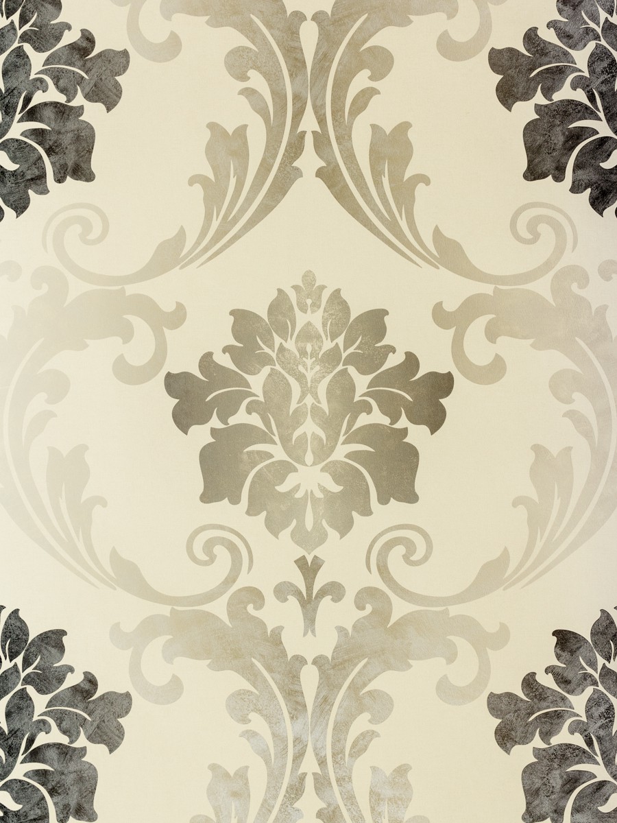 papel pintado gris y crema,modelo,fondo de pantalla,diseño floral,diseño,beige