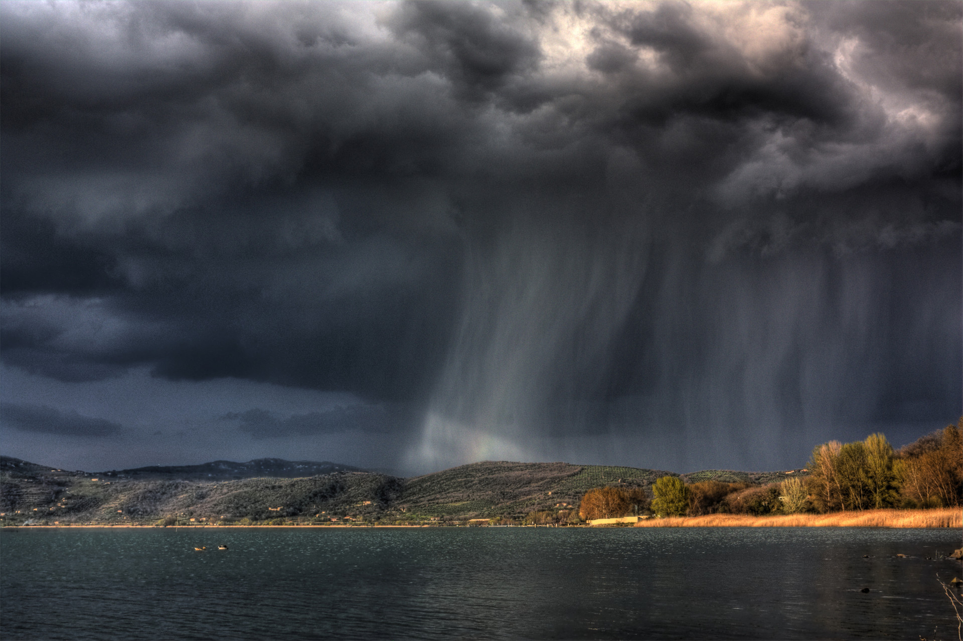폭풍 벽지,하늘,자연,구름,물,호수