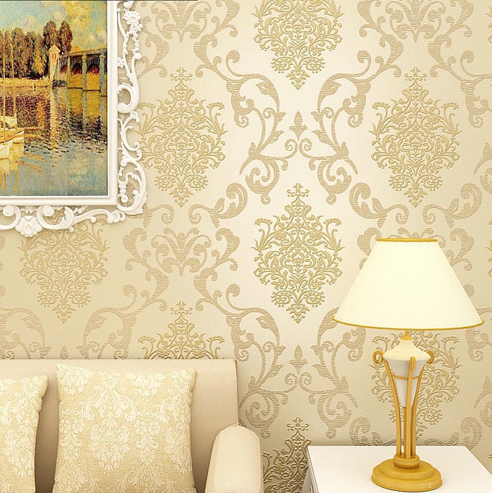 living room wallpaper b&q,wallpaper,yellow,wall,room,interior design