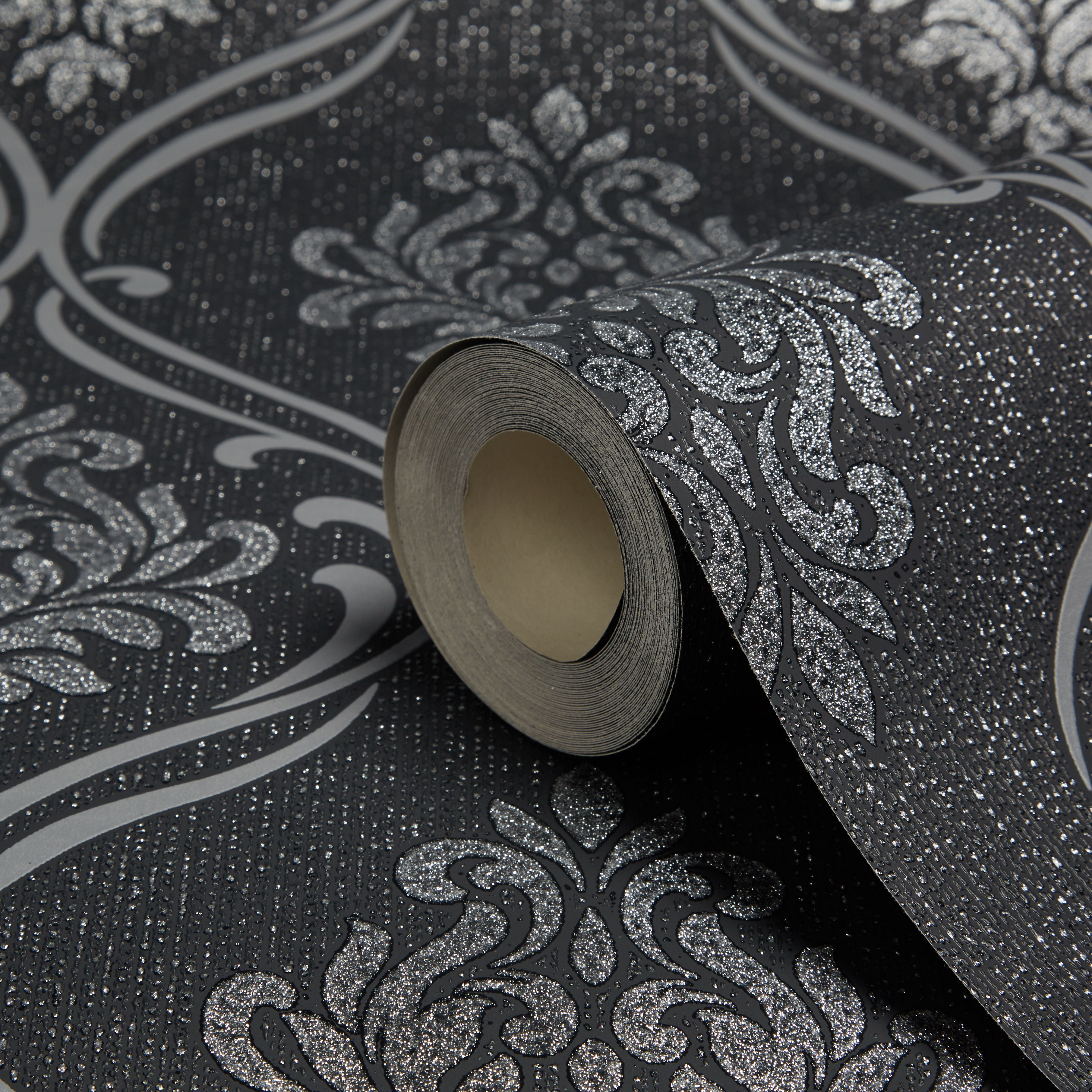 シルバー壁紙b Q 銀 パターン 壁紙 繊維 ペイズリー Wallpaperuse