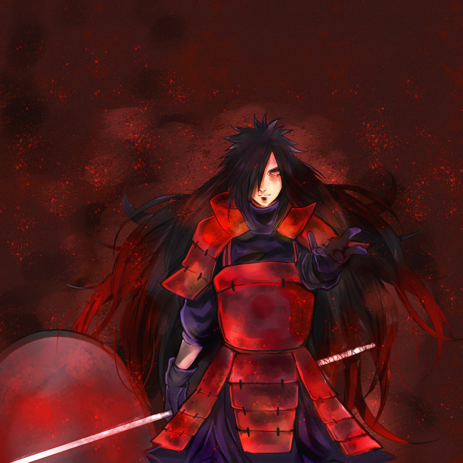 madara uchiha wallpaper,red,demon,fictional character,cg artwork,illustration