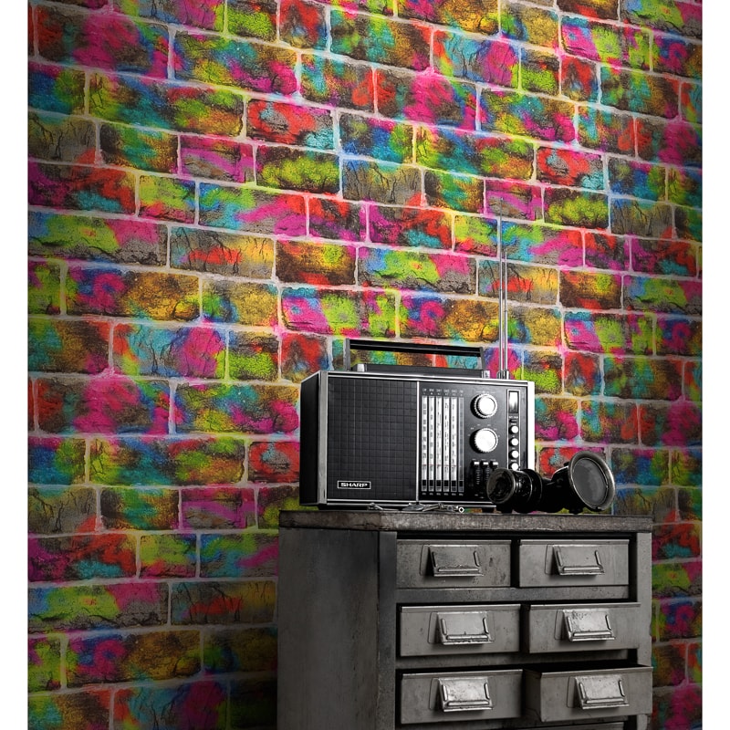 Rasch Graffiti Brick Wallpaper Rasch Graffiti Brick WallpaperUse