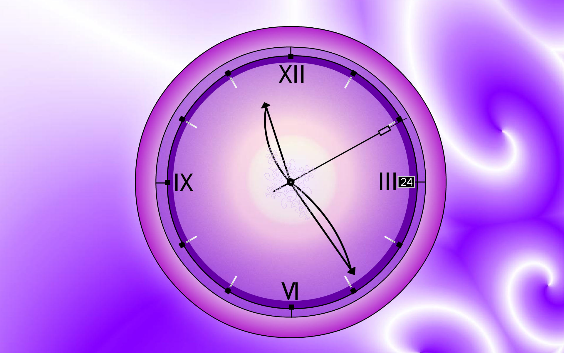 Time The Screen Will Sparkle And Shine With Lacy Clock Live Wallpaper Desktop Clock Themes