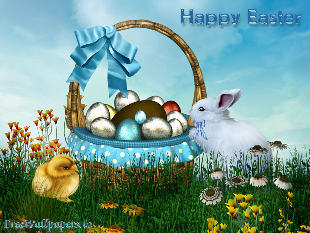 happy easter wallpaper,ostern,kaninchen und hasen,osterhase,animierter cartoon,hase