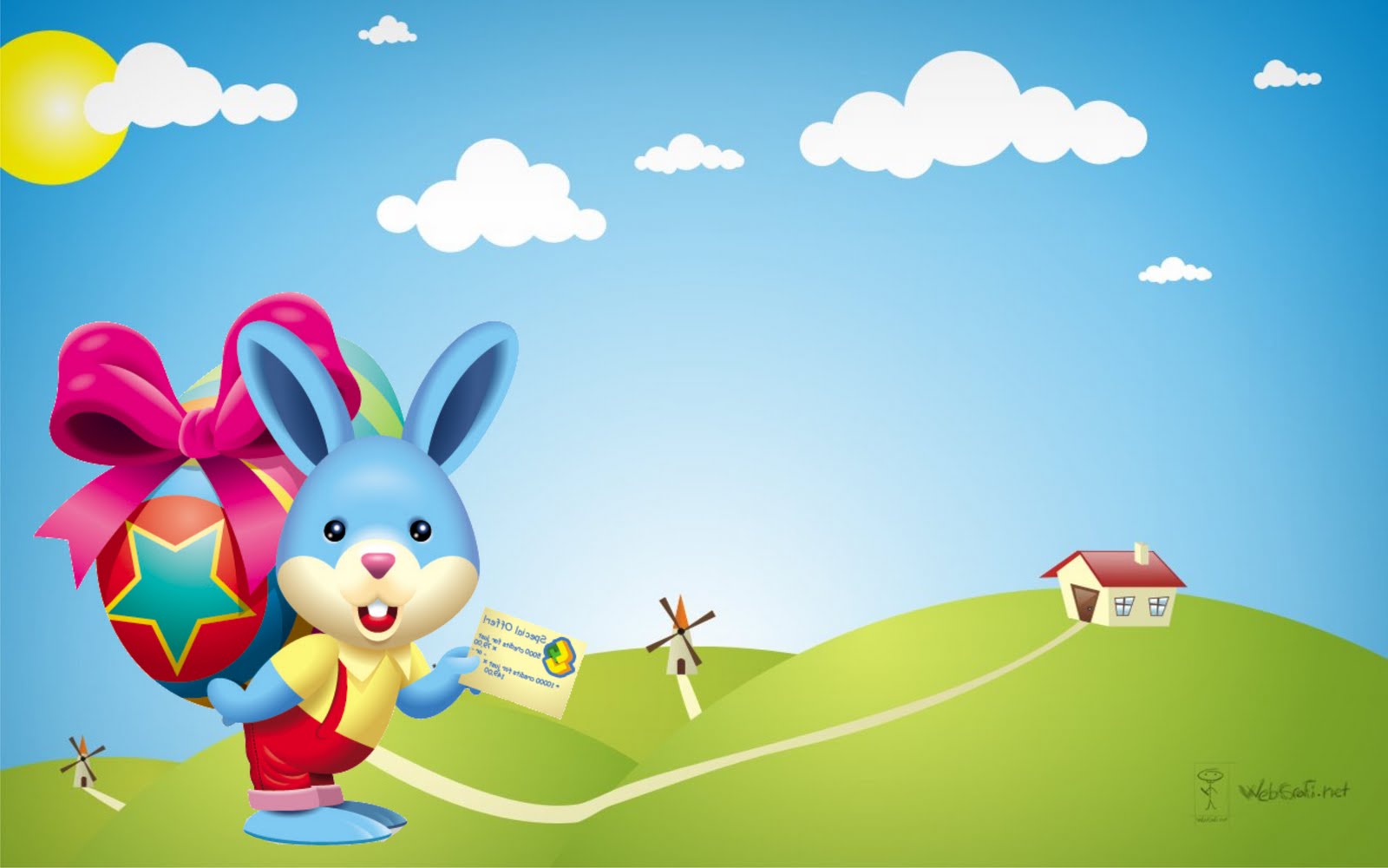 happy easter wallpaper,cartoon,rabbit,rabbits and hares,sky,easter bunny