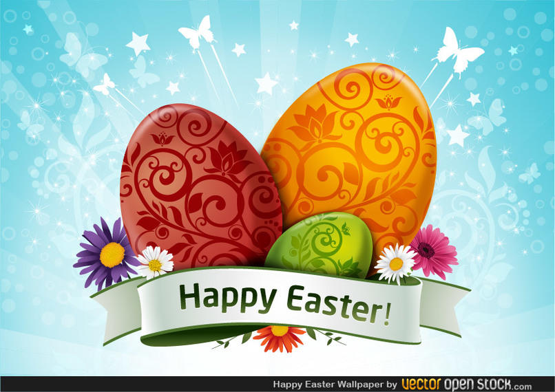 happy easter wallpaper,osterei,ostern,ei,urlaub,schriftart