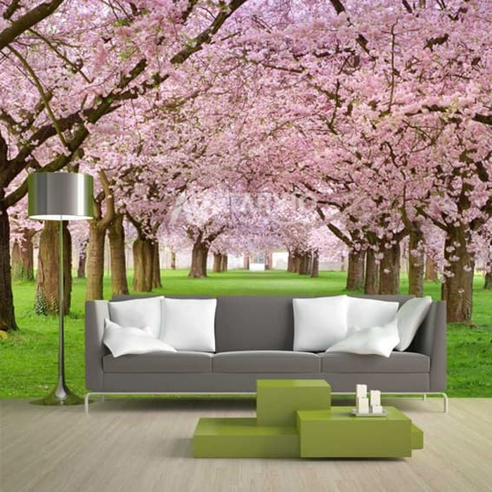 harga wallpaper dinding 3d,nature,tree,blossom,flower,mural