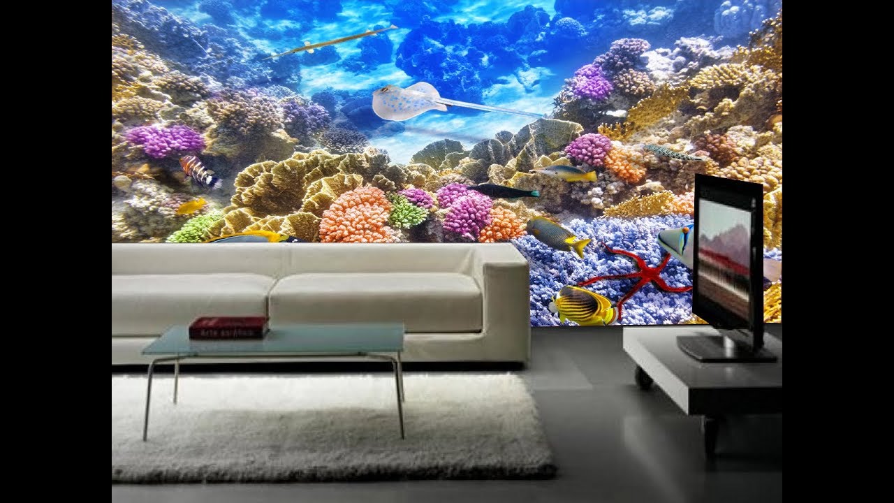 harga wallpaper dinding 3d,nature,painting,natural environment,aquarium,mural