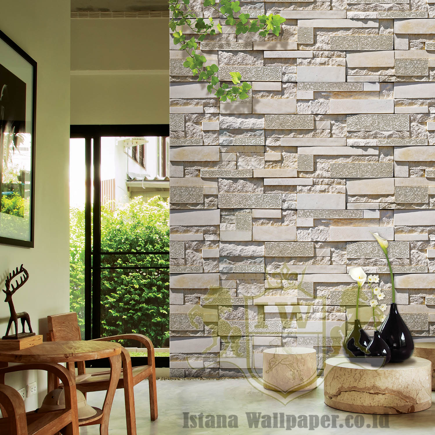 wallpaper dinding murah,parete,mattone,camera,muro di pietra,interior design