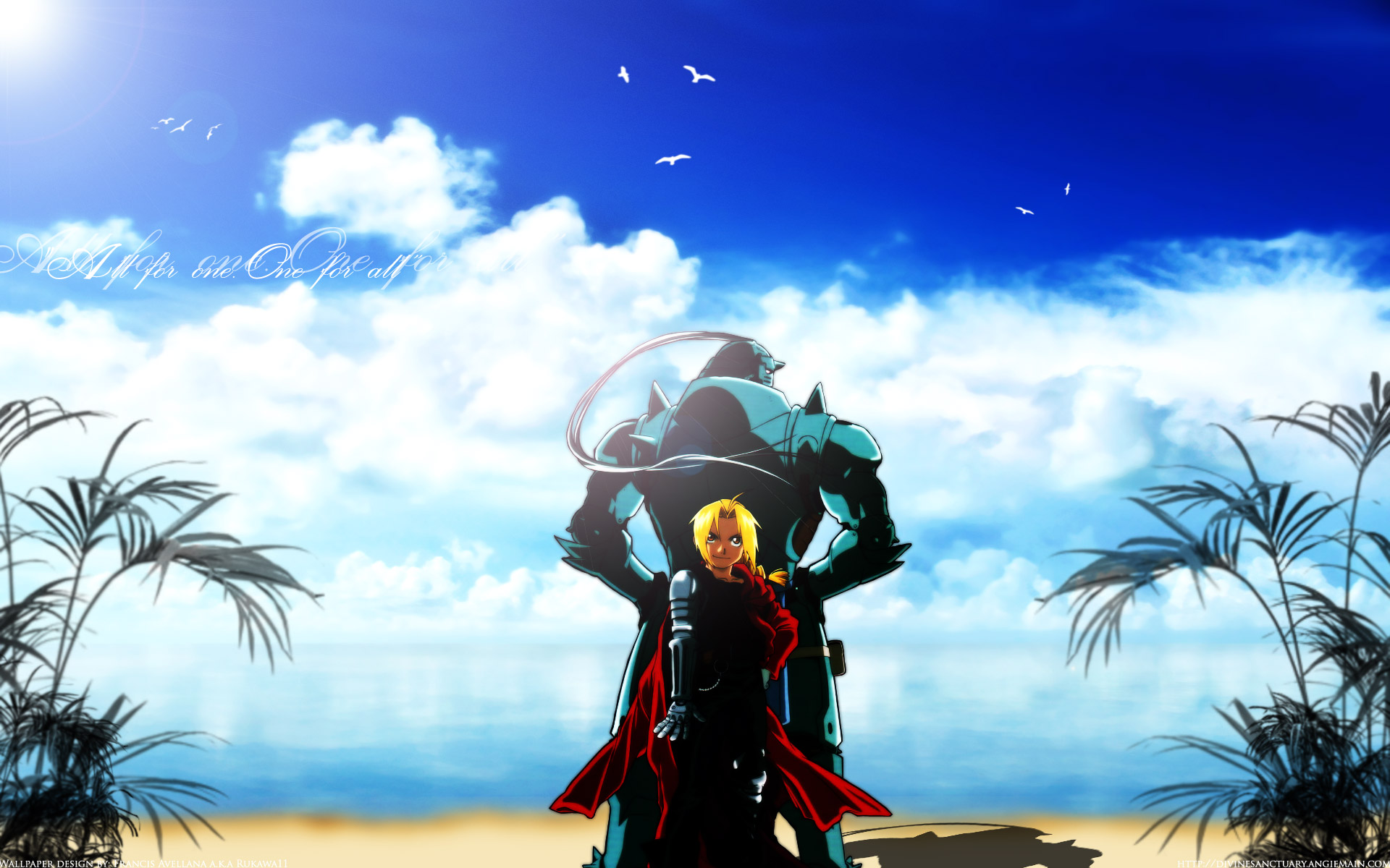 fullmetal alchemist brotherhood wallpaper,sky,screenshot,tree,adventure game,animation