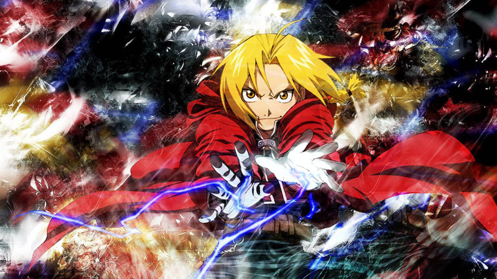 carta da parati fullmetal alchemist fratellanza,anime,cg artwork,personaggio fittizio,cielo