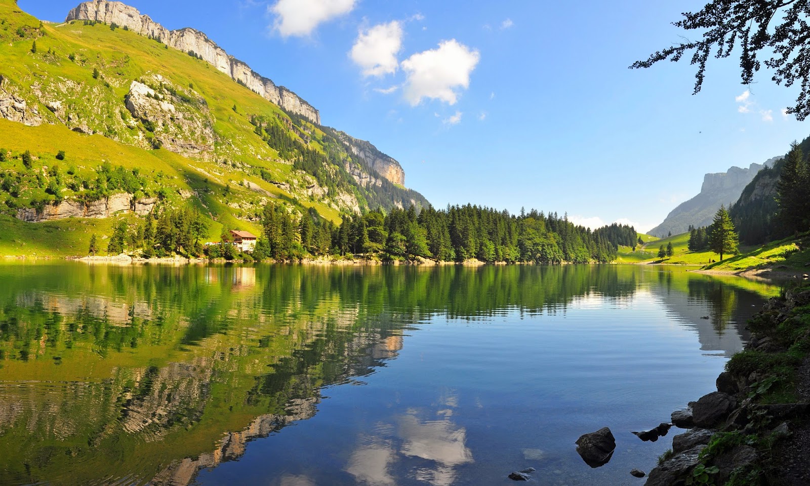 carta da parati svizzera,paesaggio naturale,riflessione,corpo d'acqua,natura,tarn