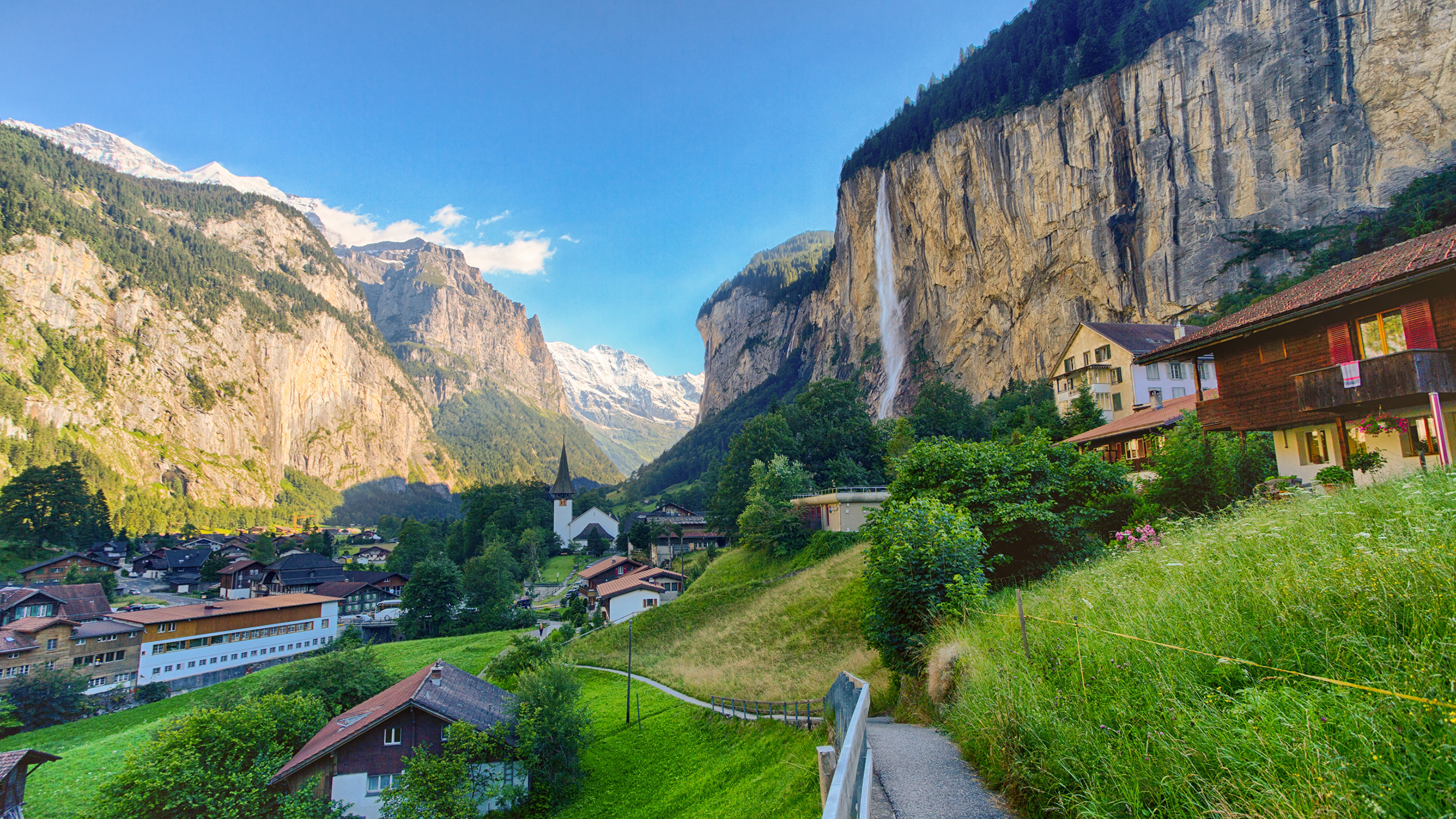 switzerland wallpaper,mountainous landforms,natural landscape,mountain,nature,mountain village